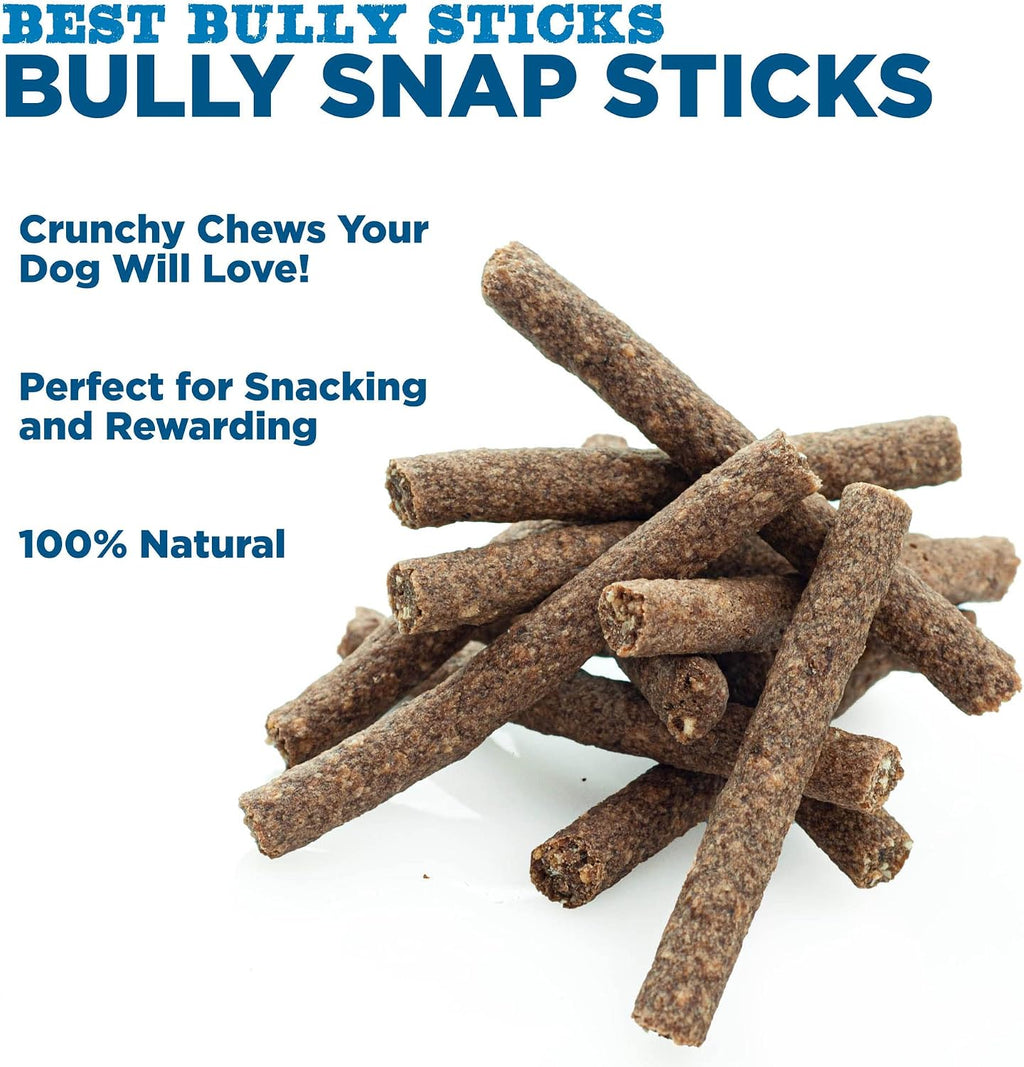 Close up of natural beef snap sticks for dogs