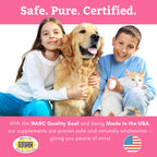 Authentic Wholistic Pet Organics gut health supplement with 57 scoops daily serving jar