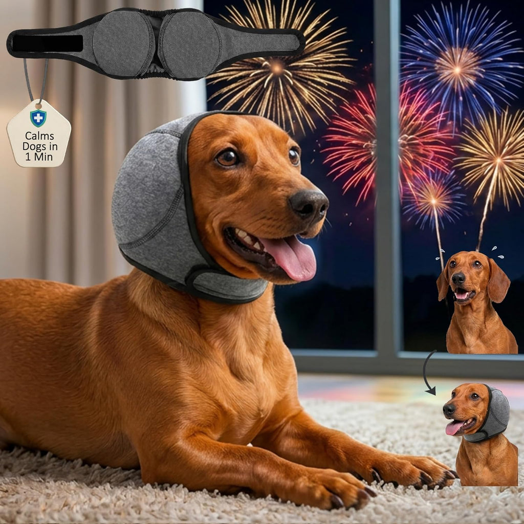 MCTOURY Dog Ear Covers for Anxiety-Relief: Fast Calms Dogs in 1 Minute | Noise Protection Ear Muffs for Fireworks/Thunderstorms - Designed for Medium Breeds Beagle/French Bulldog/Border Collie - Image 9