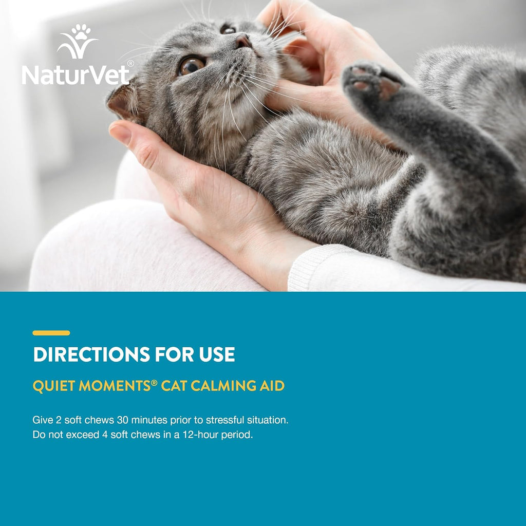 NaturVet Quiet Moments premium wheat free formula display packaging