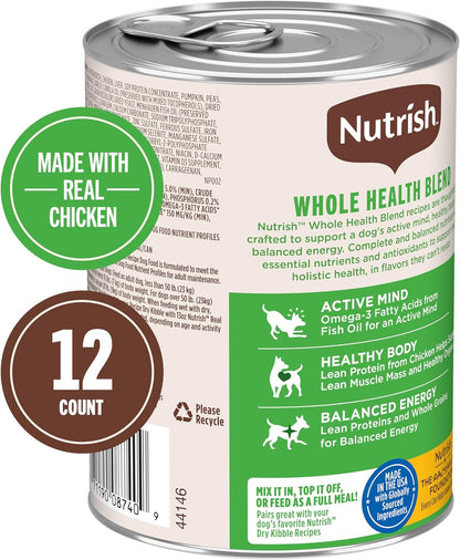 Rachael Ray premium wet food for adult dogs chicken broth and pumpkin ingredients