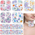 Willinglong Reusable Tracheostomy Dressing Pads front view showing flower pattern