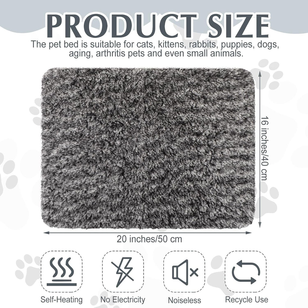 Drydiet thermal pet mats showing the non slip rubber dot backing for stability.