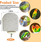PINVNBY 4 PCS Bird Perch Stands Parrot Calcium Perch Beak Grinding Stone Foot Claws Trimmer Parakeet Platform Parrot Chewing Toys for Small Medium Cockatiel Conure Lovebird Finch - Image 2
