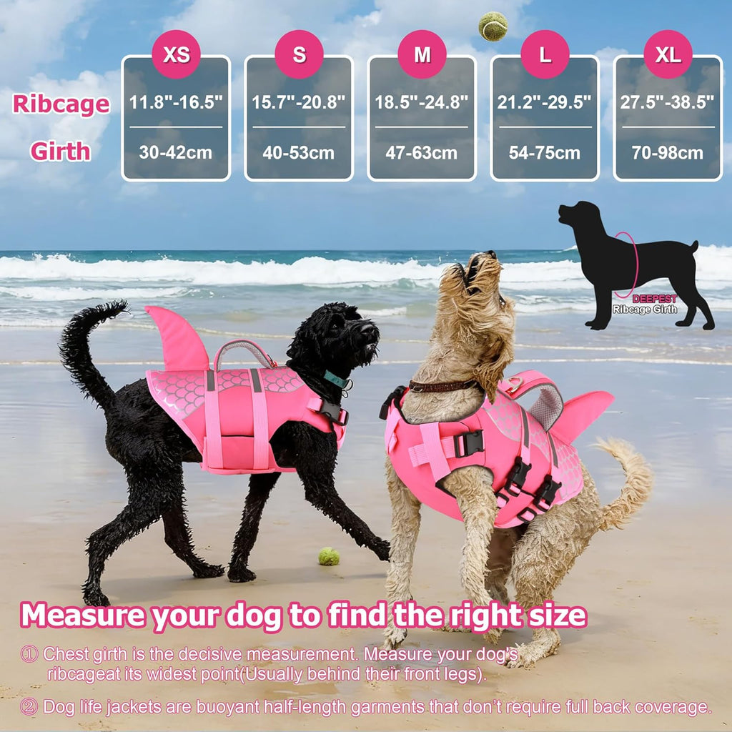 Dogcheer pet life jacket emergency rescue handle detail