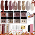 Azurebeauty dip powder nail kit front view showcasing the complete 30 piece set box