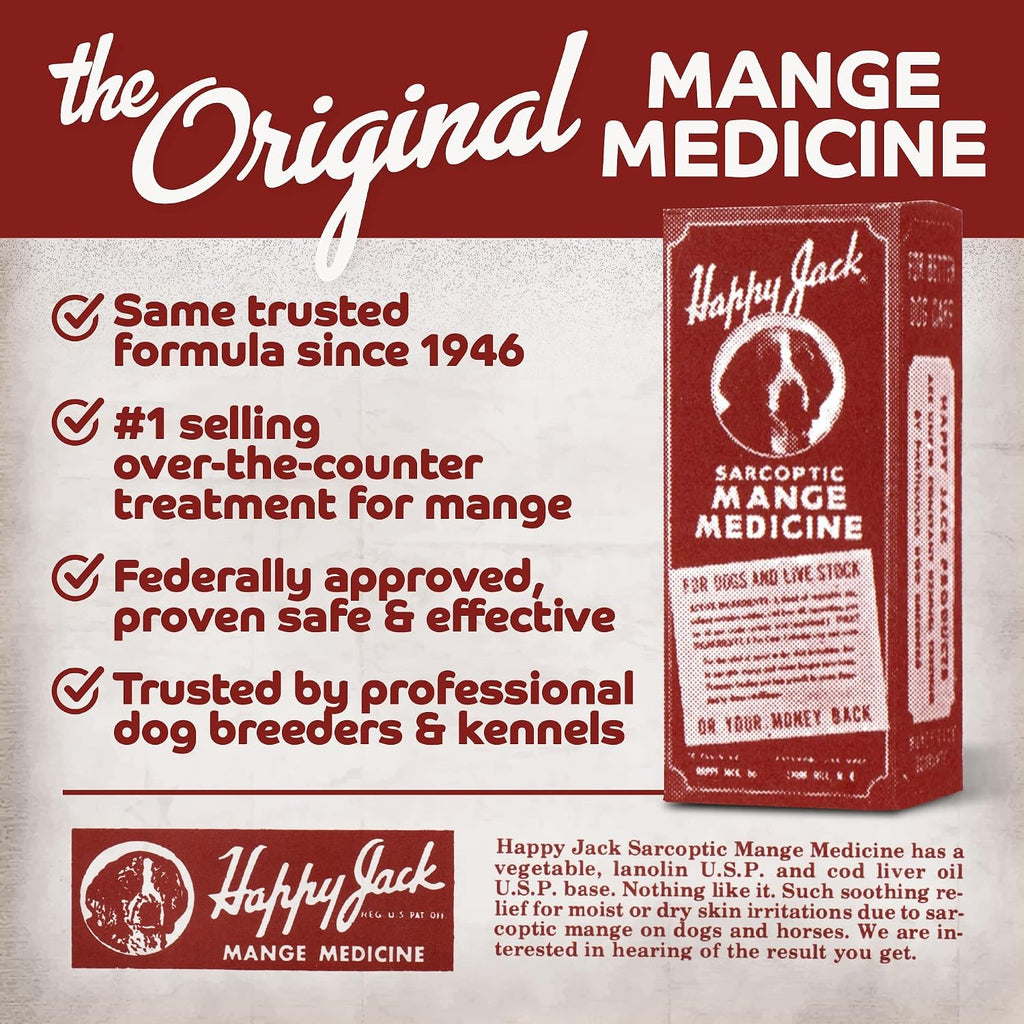 Happy Jack fast acting dog itch relief medicine bottle back view ingredients