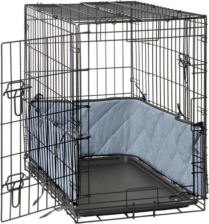 Yxzhyaba gray dog crate bumper installed in wire kennel