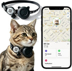 DCZSDJT smart GPS cat tracker collar front view showcasing reflective material.