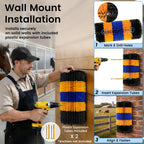 Durable farm animal stall supplies featuring weather resistant backing and firm bristles