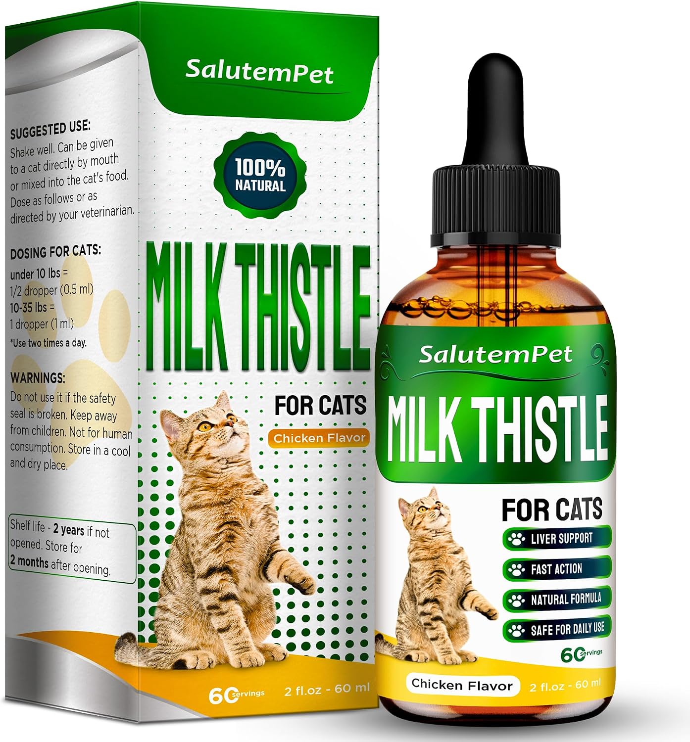 Milk Thistle for Dogs | Dog Liver Supplement for All Ages and Breeds | Here is Only Herbal Composition | + Attractive and Super Yummy Bacon Flavor | 2 Oz - Image 9