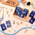 XunYee animal stethoscope decoration charms arranged neatly to show the 30 pieces bulk team appreciation assortment