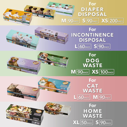 Usage illustration for BOS amazing odor sealing pet waste bags