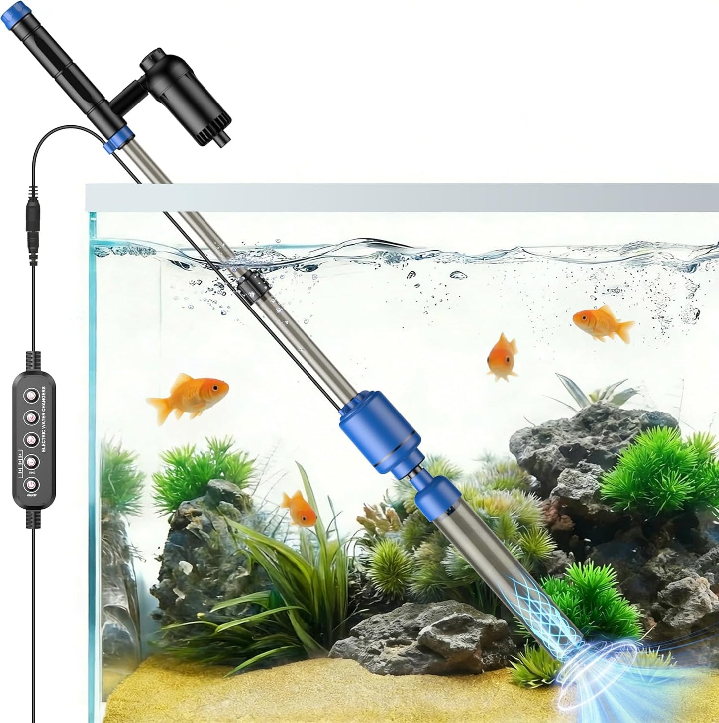 Bedee 24W Electric Aquarium Gravel Vacuum Cleaner front view