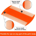 Molain, 12 Pieces Flea Lice Combs Cat Dog Grooming Comb, Double Side, Plastic, for Pet Owners, Unisex, All Hair Types, White, Green, Light Blue, Dark Blue, Orange, Pink - Image 4