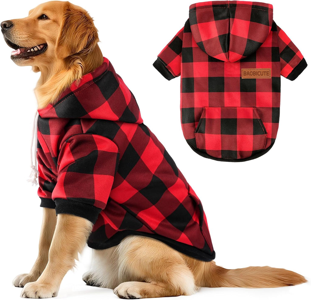 Dog Basic Hoodie Soft Dog Clothes Cold Weather Sweaters for Medium Large Dogs Cozy Fabric Warm Sweatshirt with Leash Hole for Boys (Security, X-Small (2-5 lbs)) - Image 15