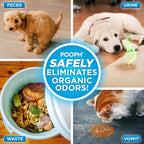 Premium laundry additive bottle for eliminating stubborn animal odors in washing machines.