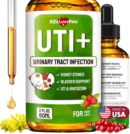 Cat UTI Treatment for Frequent Urination, Bladder & Kidney Irritation - Squeezable Dog UTI Treatment for Natural Care - Creamy UTI+ Cranberry Supplement for Dogs with Chicken Flavor - 10 Sticks x 5 g - Image 10