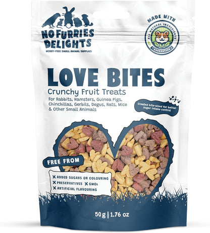 Treats, 100% All Natural Mini Bites for Rabbit Hamster Guinea Pig Chinchilla Pet Rat Mice Gerbil Bird Healthy Enrichment Bonding Rewarding Training Nature's Bites Variety Pack 50g - Image 12
