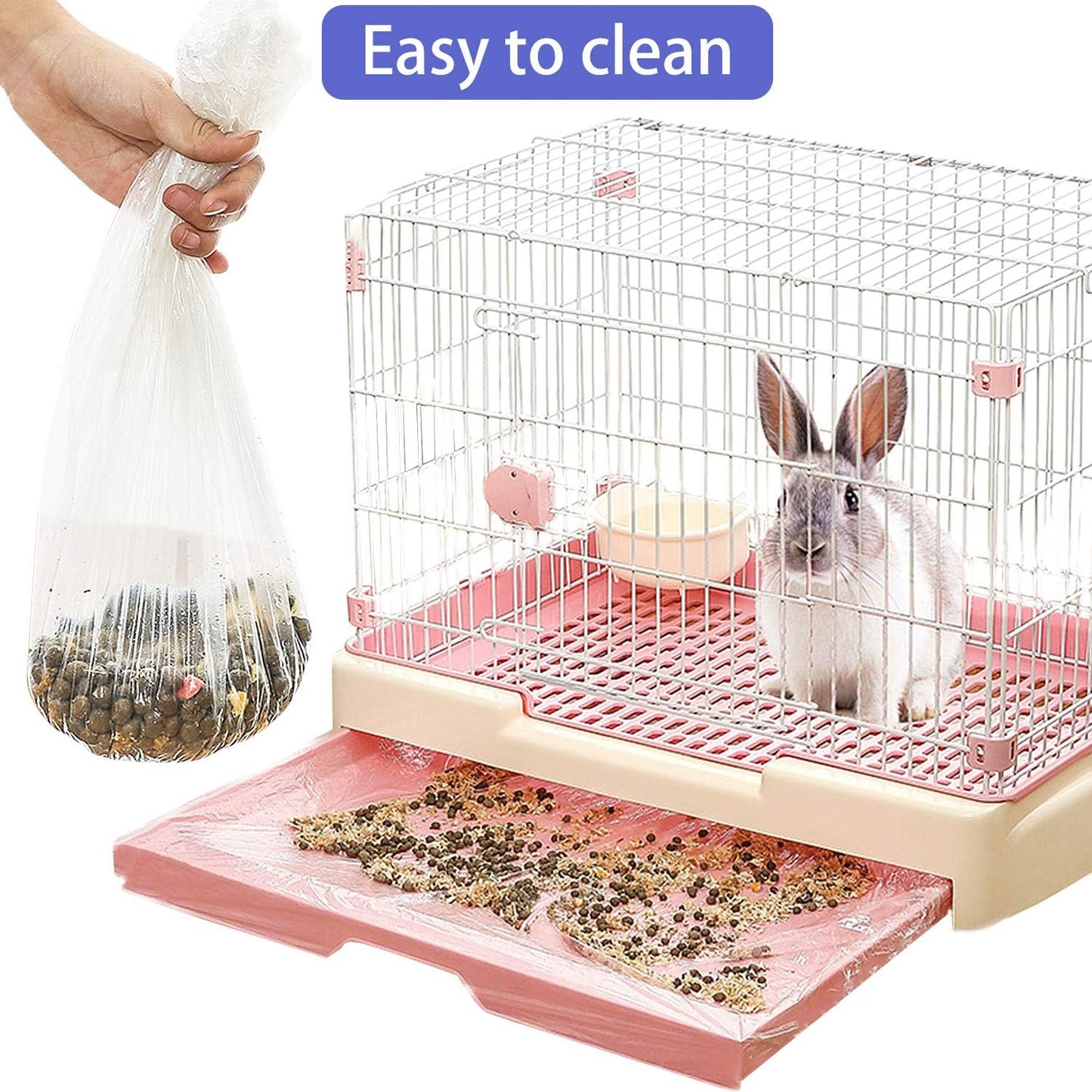 Upcessory disposable toilet film for rabbit cage