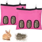 2PCS Rabbit Hay Feeder,3 Hole Hay Bag for Rabbits, Washable Hanging Small Animal Feeder for Guinea Pig Bunny Chinchillas Hamsters and Other Pets - Image 8