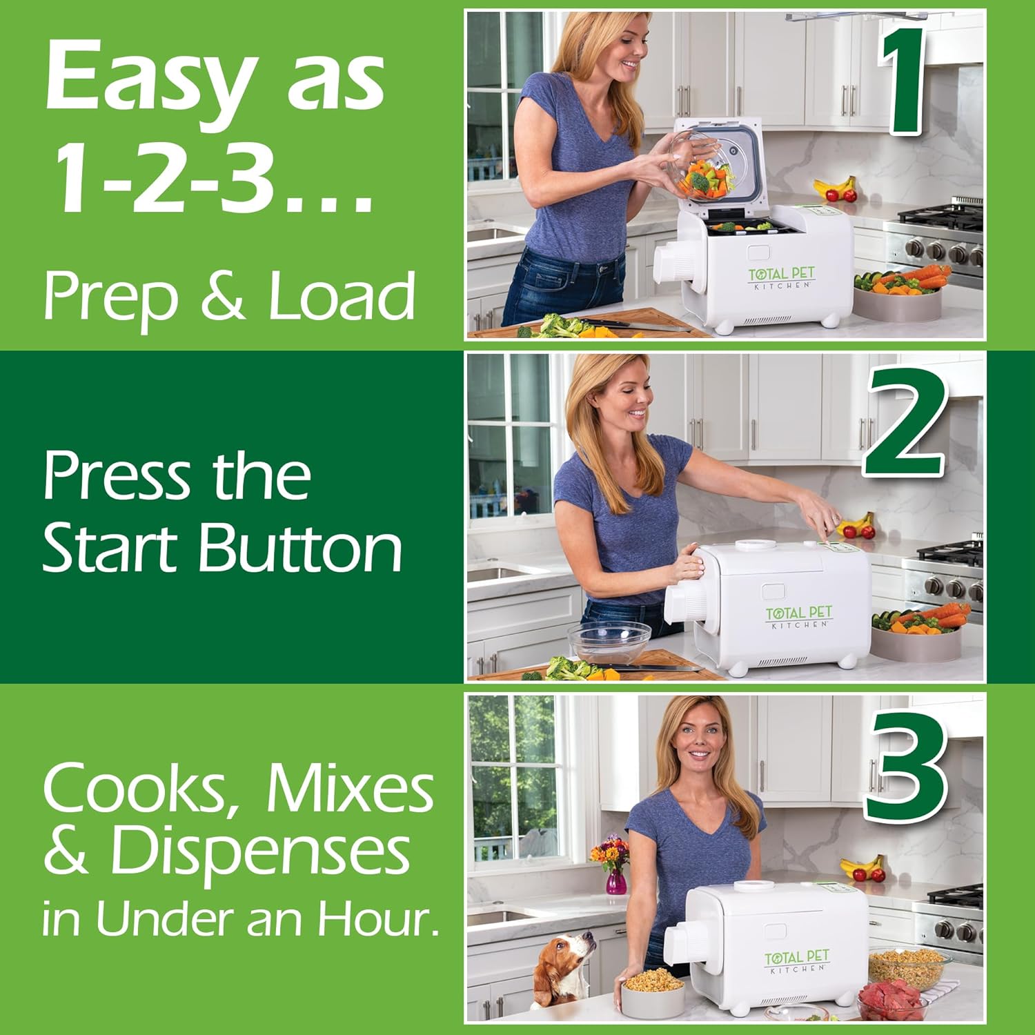 Total Pet Kitchen automatic pet food machine with four cooking programs