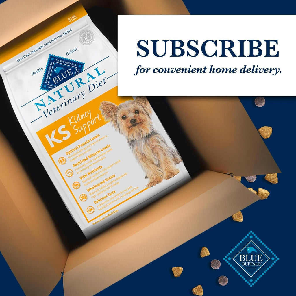 Blue Buffalo Natural Veterinary Diet KS Kidney Support Dry Dog Food, Chicken 6-lb Bag - Image 10