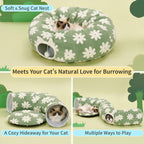 Pesen plush cat bed showing the detachable central cushion.