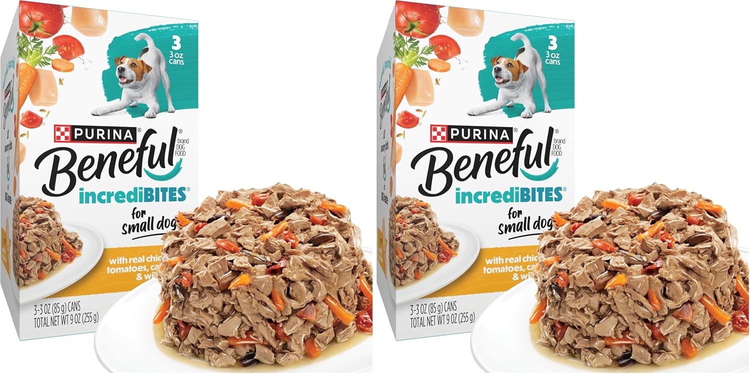 Beneful Purina Small Breed Wet Dog Food Variety Pack, IncrediBites With Real Beef, Chicken and Salmon - (Pack of 30) 3 Oz. Cans - Image 11