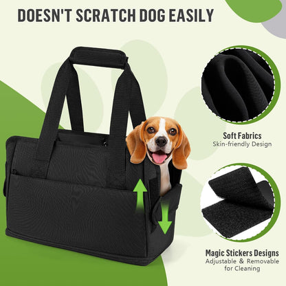 Expandable bottom feature of Likesing pet carrier bag