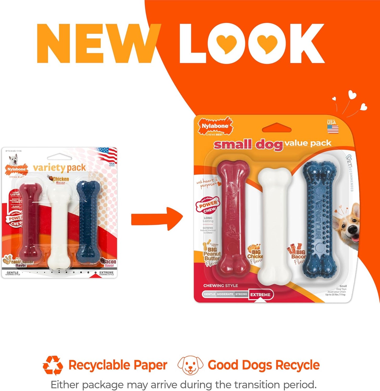 Nylabone durable nylon bone with textured surface