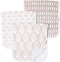 Copper Pearl Baby Burp Cloth Bliss pattern front view