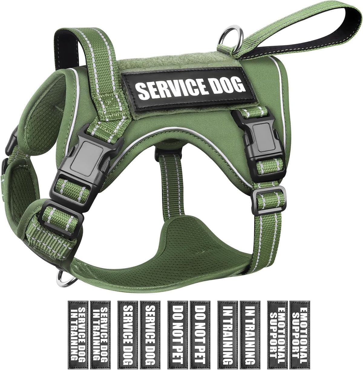 WINSEE Tactical Dog Harness, No Pull Dog Harness for Medium Large Dogs with Handle & Molle, Military Service Dog Vest Harness in Training Pet Harness for Small Dogs - Image 11