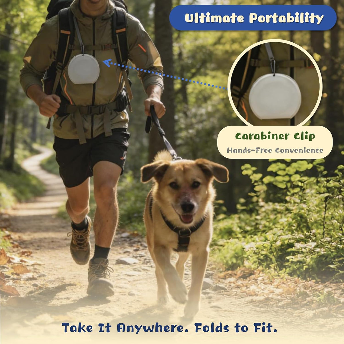 BaiKevin foldable 2 in 1 pet food and water bowl with slow feeder design