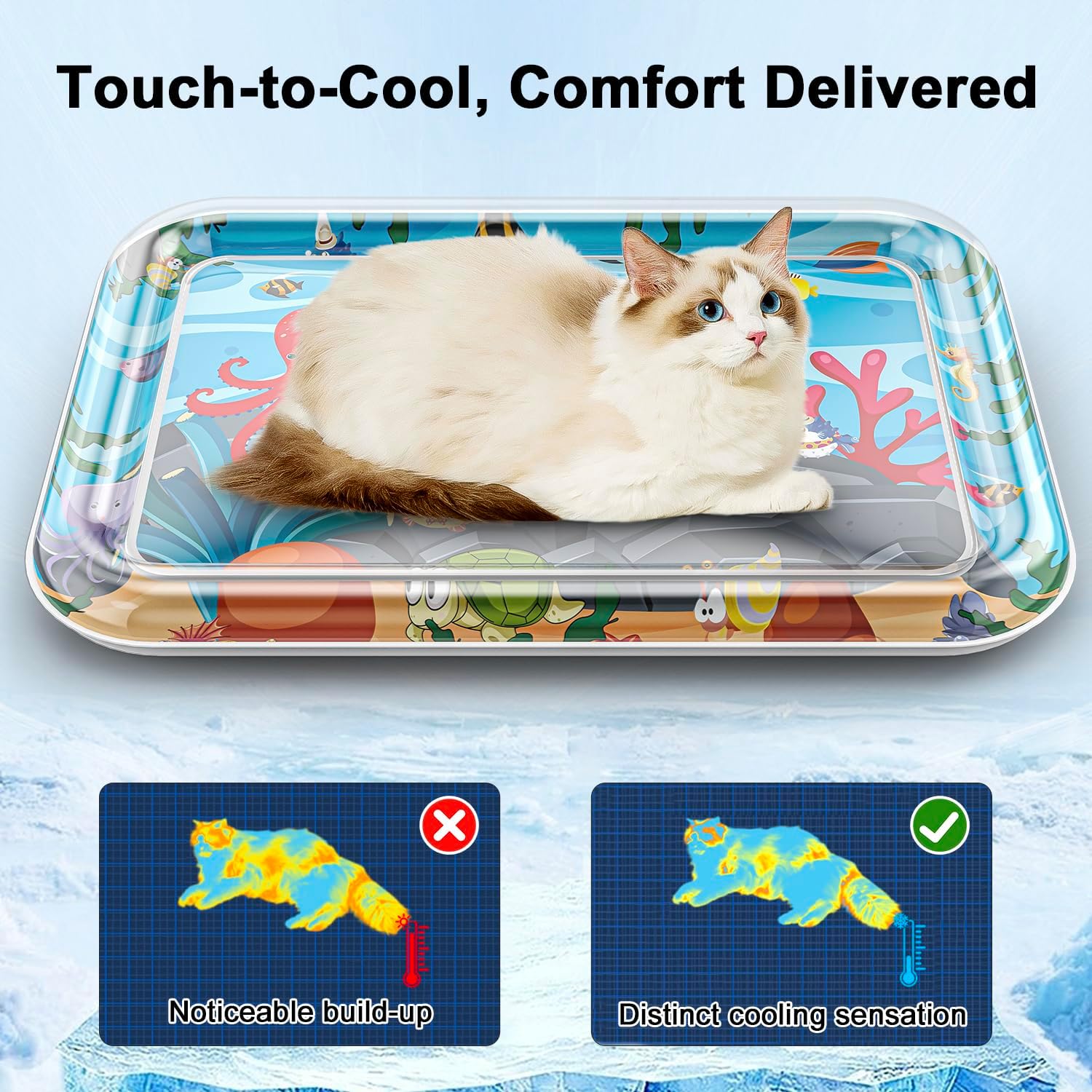 Interactive cat water mat lifestyle shot in an Indian living room setting