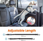 Adjustable length mechanism on Iokheira dog car harness