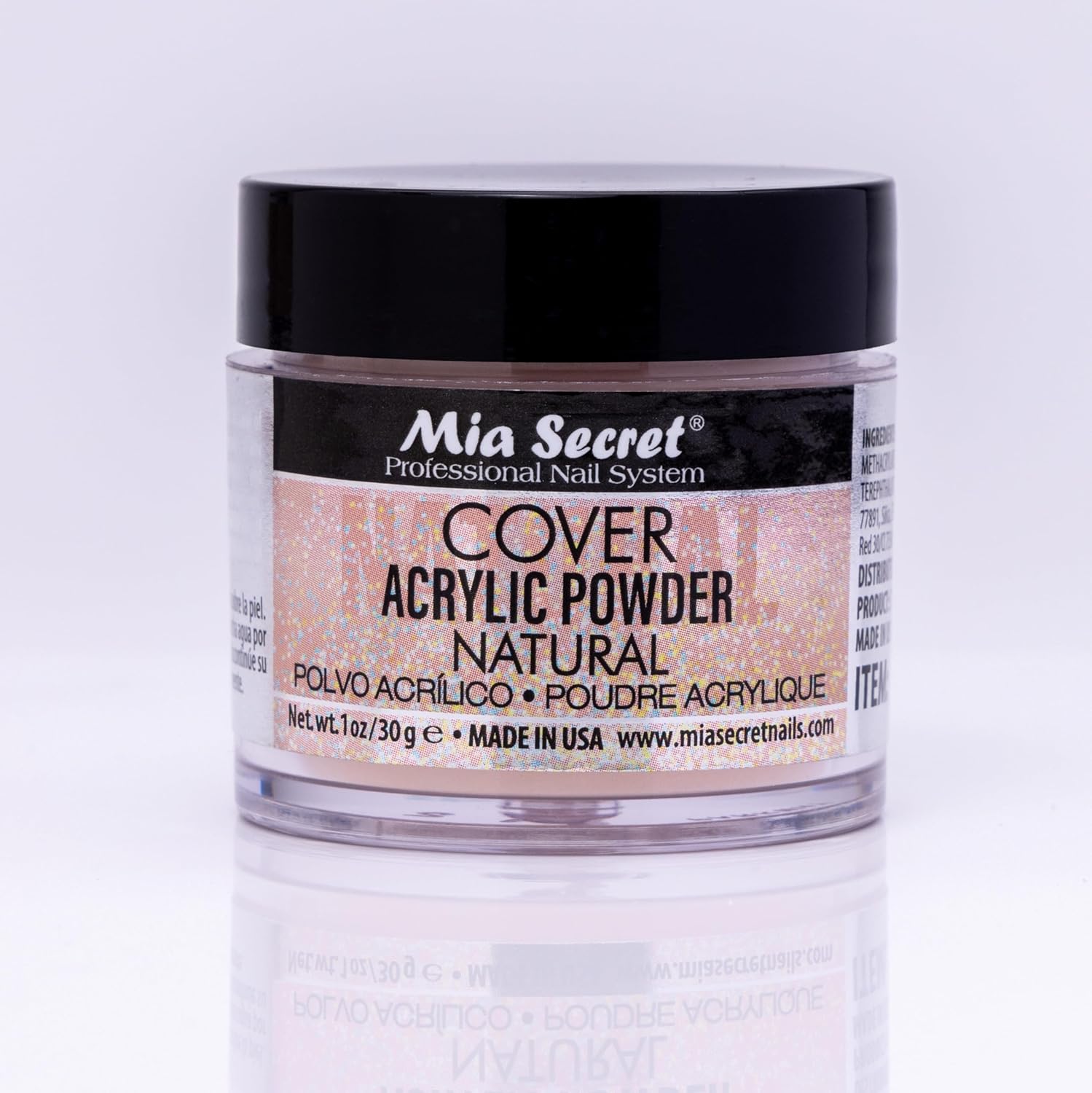 Mia Secret Cover Natural Acrylic Powder 2 Ounces front view