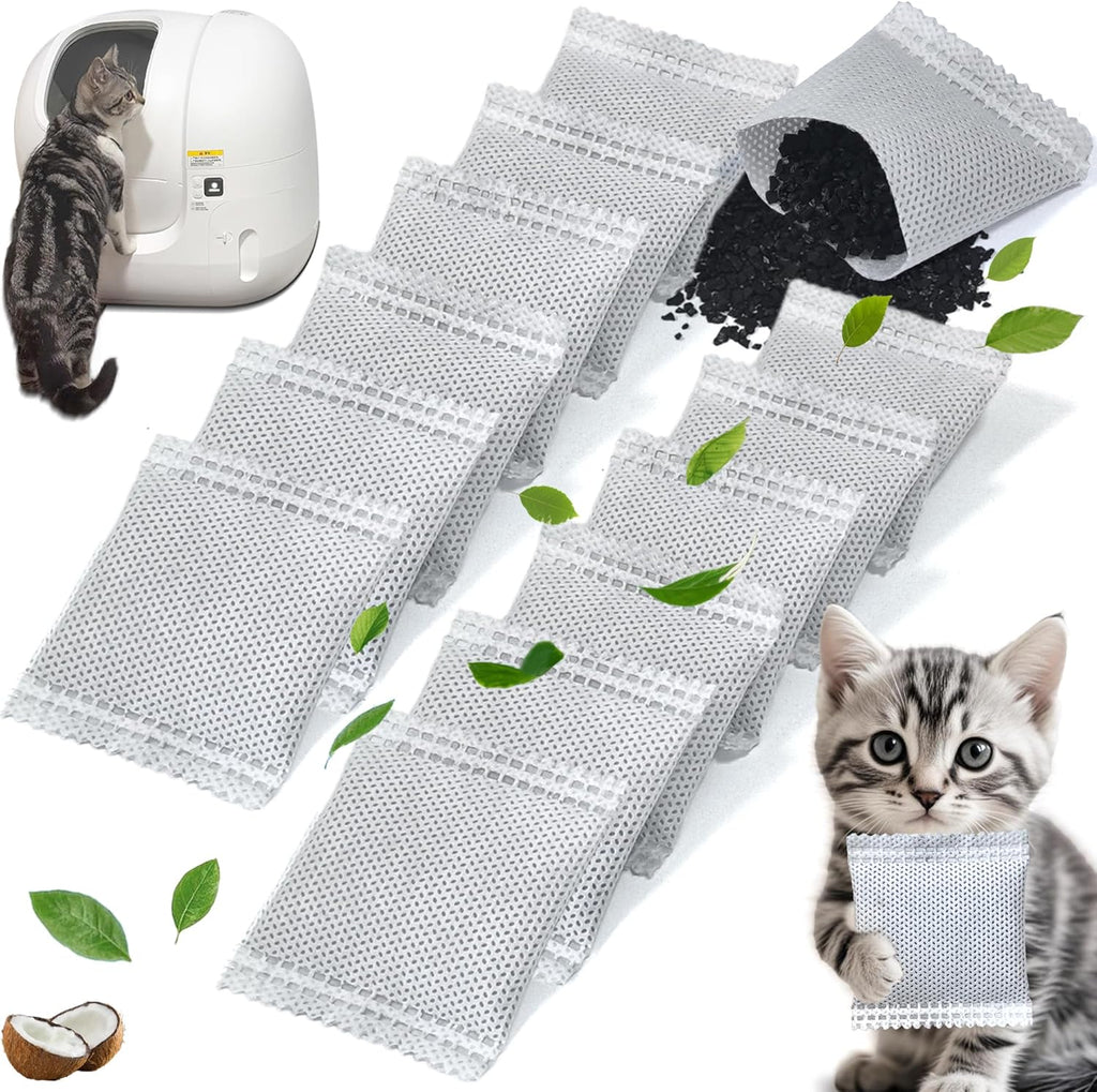 NewKe 12 Piece Odor Eliminator front view showing the activated charcoal refill pouches.