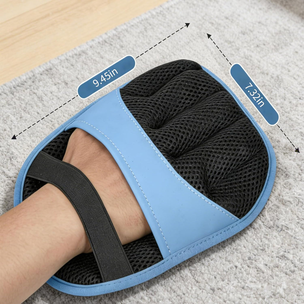 Healthcons electrostatic glove removing lint from car seat upholstery