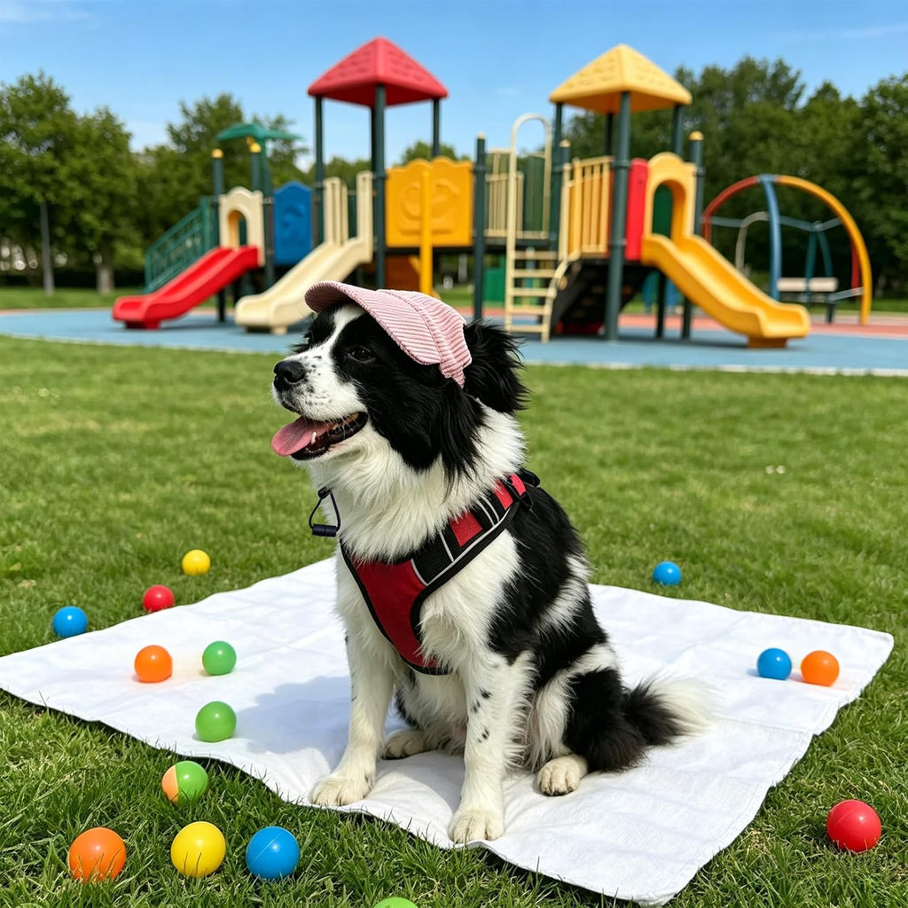 Close up of ear opening design on dog hat