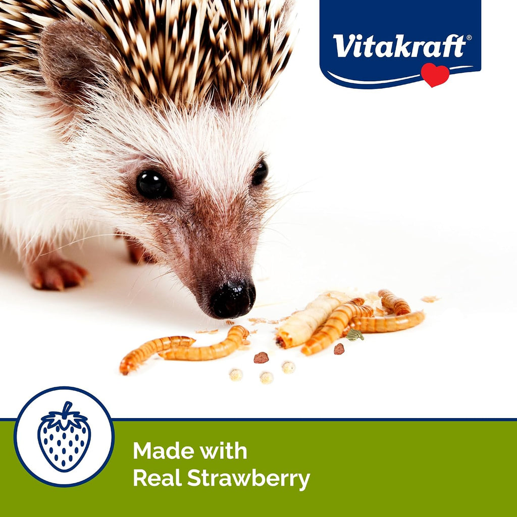 Back label of Sunseed Vita Prima hedgehog snack showing ingredients