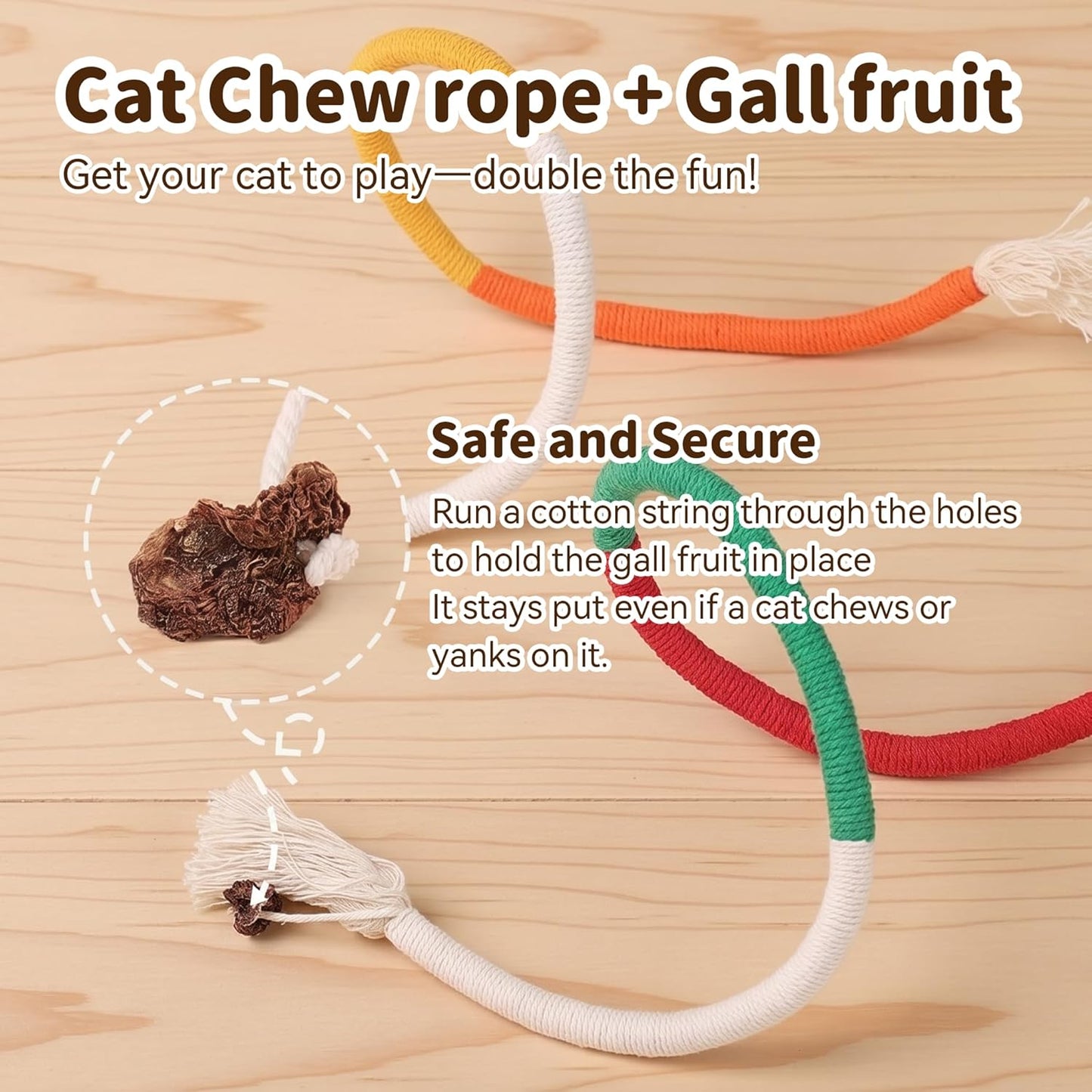 Detailed view of bite-resistant cat toy texture