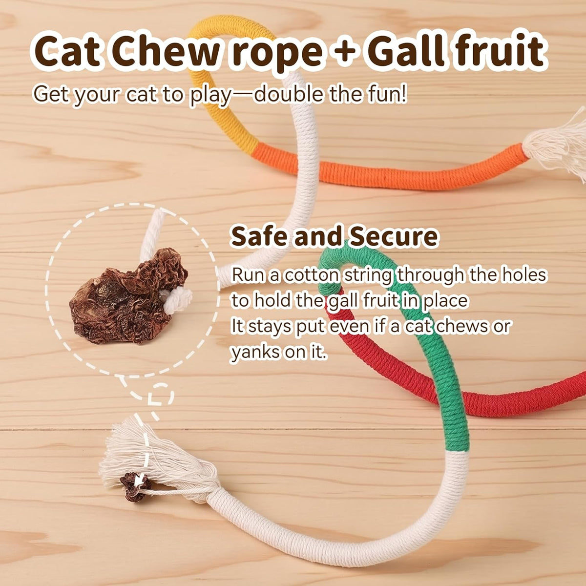 Detailed view of bite-resistant cat toy texture