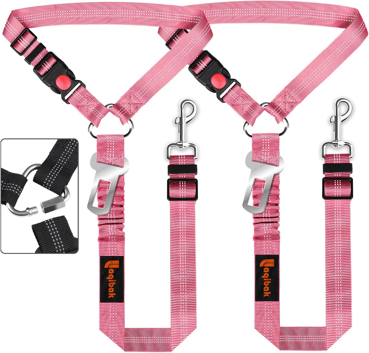 Laqibak 3-in-1 pet safety restraint in packaging