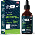 E2H Earth to Humans Liquid Chlorophyll bottle and packaging front view for natural energy boosting