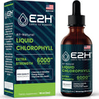 E2H Earth to Humans Liquid Chlorophyll bottle and packaging front view for natural energy boosting