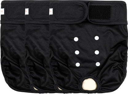 Langsprit Washable Female Dog Diapers (3 Pack) - Doggie Reusable Small Medium Large Dog Diapers for Doggy Puppy Female in Period - Highly Absorbent Dog Heat Panties (Medium,Rabbit, Owl, Lion) - Image 10
