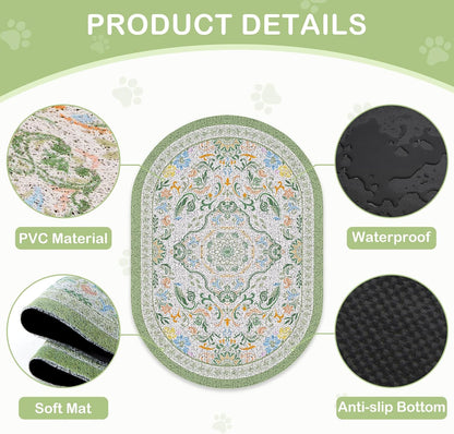 Waterproof non slip backing of Bienbee medium kitty litter rug