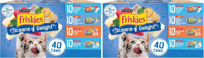 Purina Friskies Wet Cat Food Variety Pack, Oceans of Delight Flaked and Prime Filets - (Pack of 40) 5.5 oz. Cans - Image 12