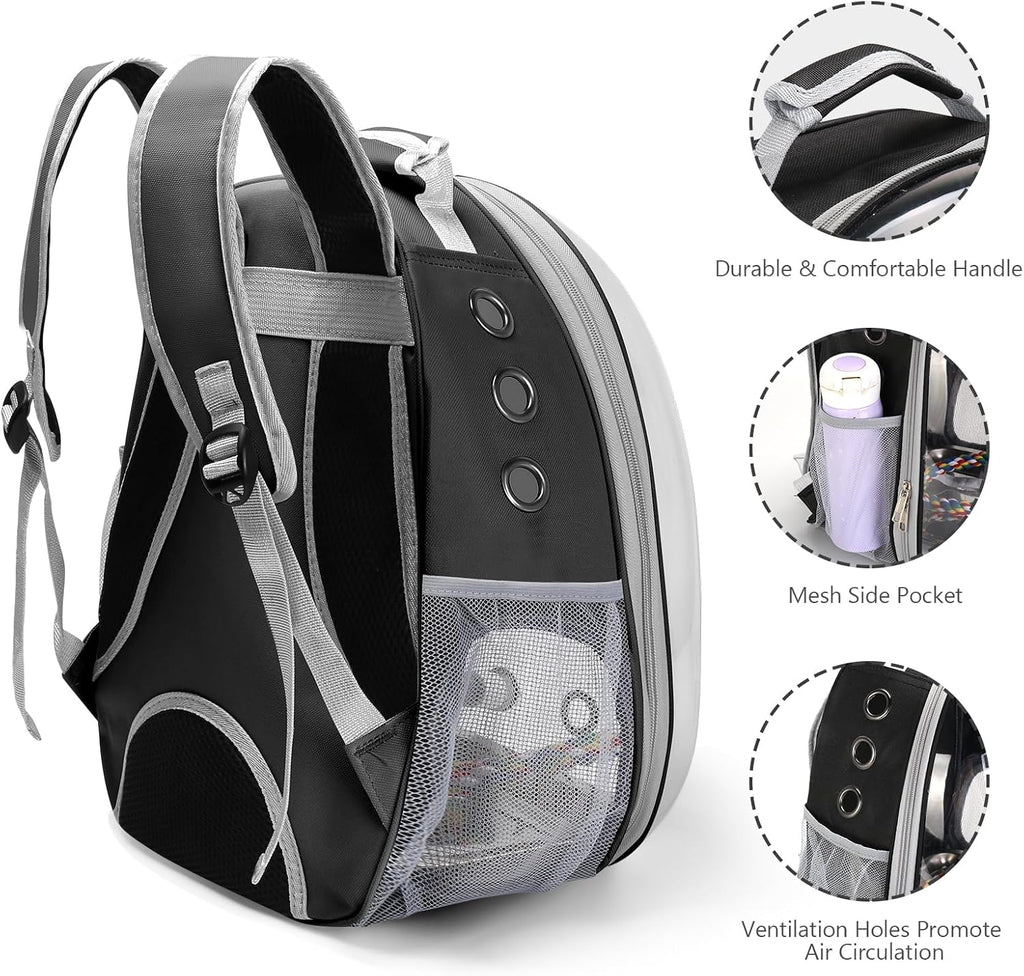 SSAWcasa bird backpack shown worn on back for hands-free outdoor travel